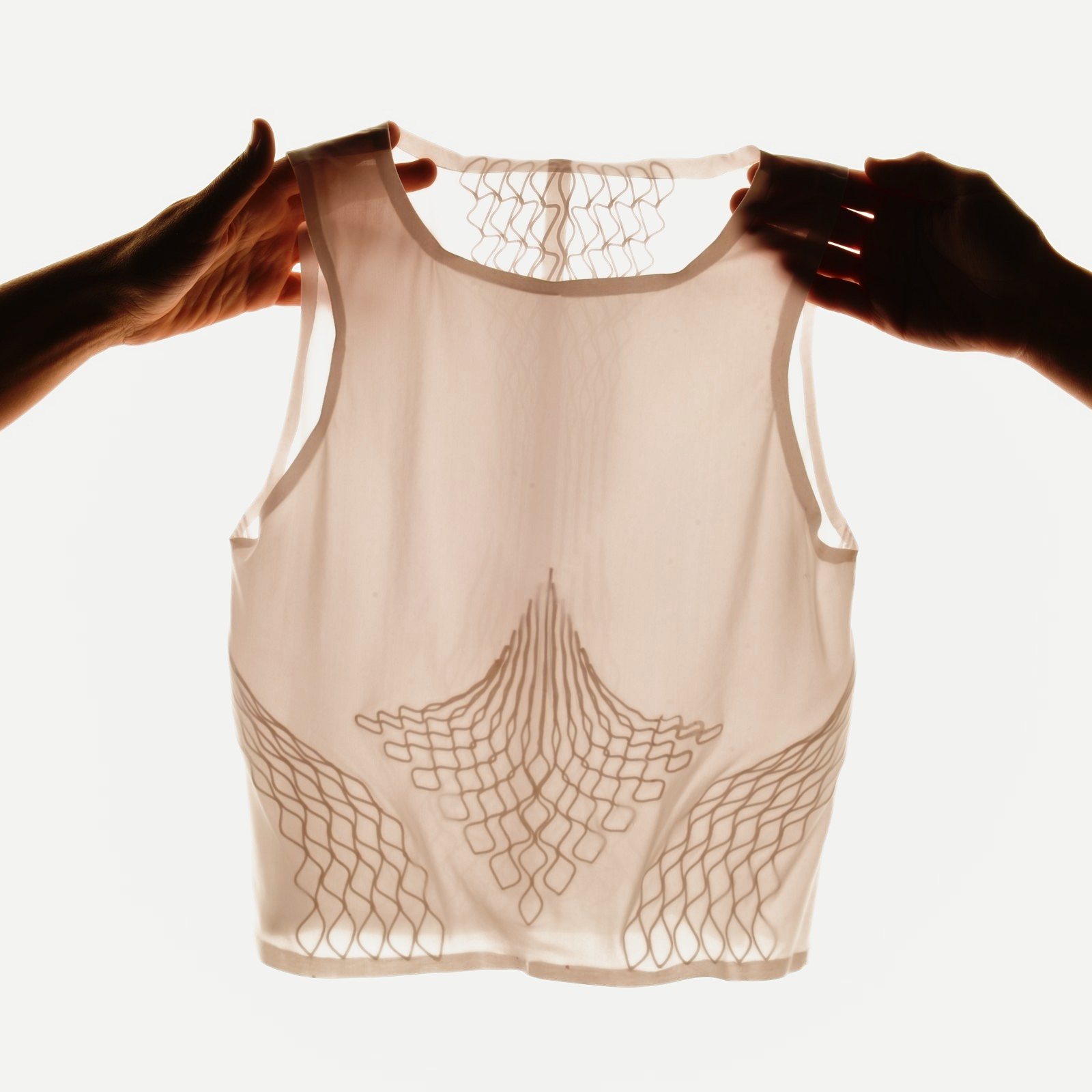 Flow activewear with printed airflow structures